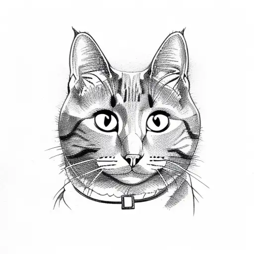 Cat With Forest In Background