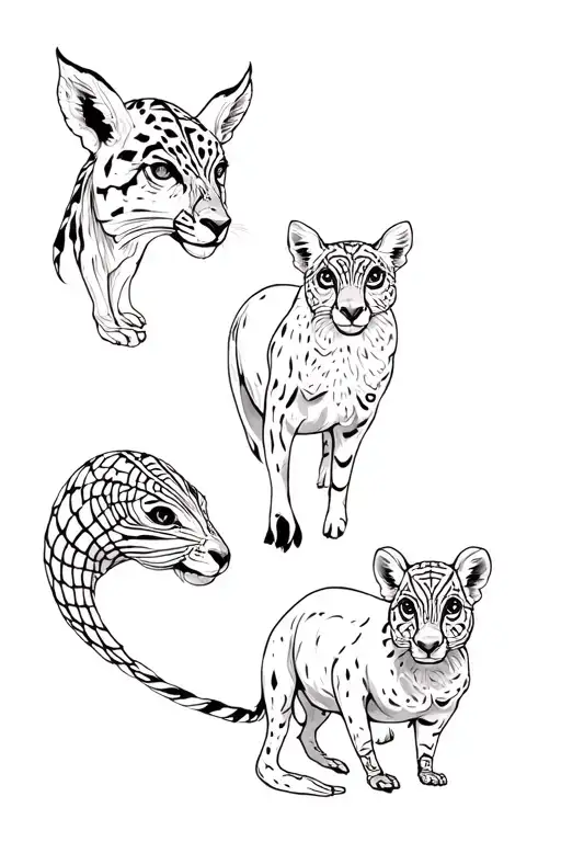 Several Brazilian Native Animals