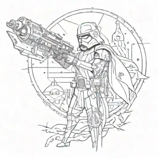 Star Wars Theme Half Sleeve