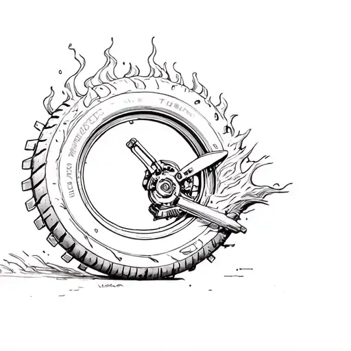 Burn The Tire But Not Your Soul And A Motorcycle Design