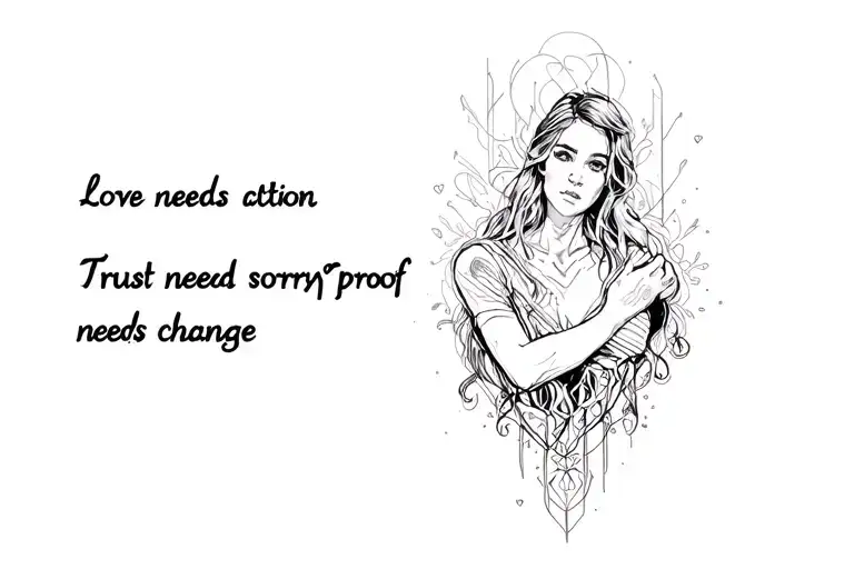 Love Needs Action Trust Needs Proof Sorry Needs Change