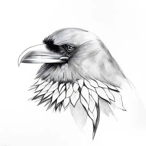 Raven With Number Three