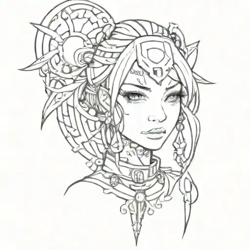 Neotribal And Anime Girl