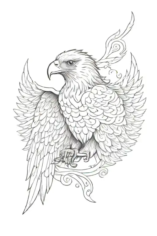 Semicolon And Eagle Wings