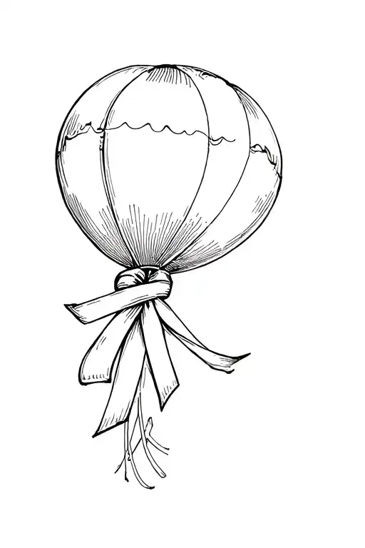 Balloon With Ribbon Tied Into Awareness Ribbon