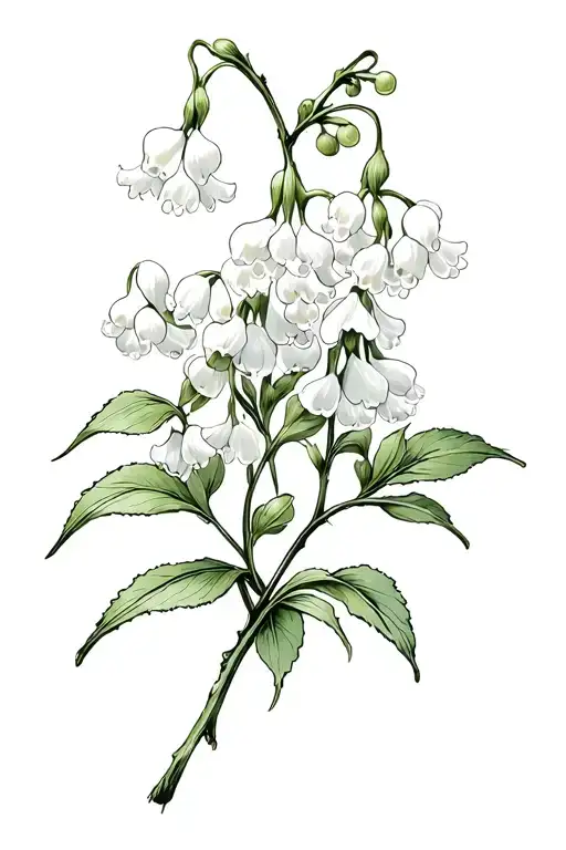 Lilly Of The Valley And Hawthorn Blossums