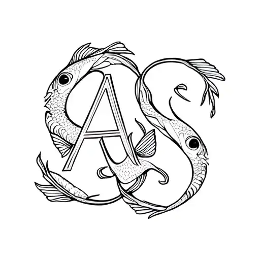 2 Fish With Letters A And S Incorporated Somehow