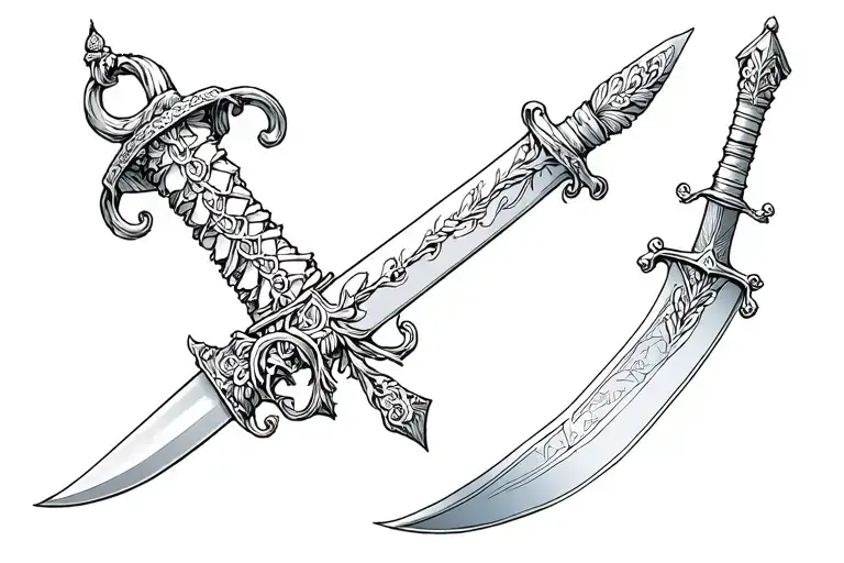 Girial Garter And Gozdzik And A Dagger