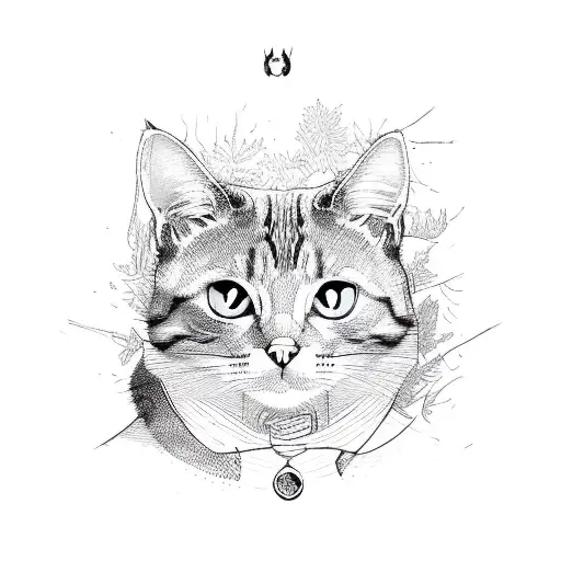 Cat Overlaying Forest