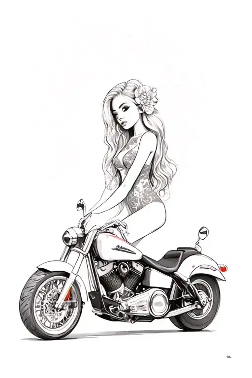 Feminine Motorcycle With Something Girly