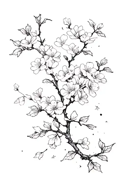 Parchment With Cherry Blossom