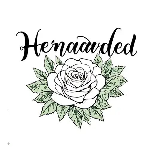 The Name Hernandez In Cursive With Money Beside And Roses