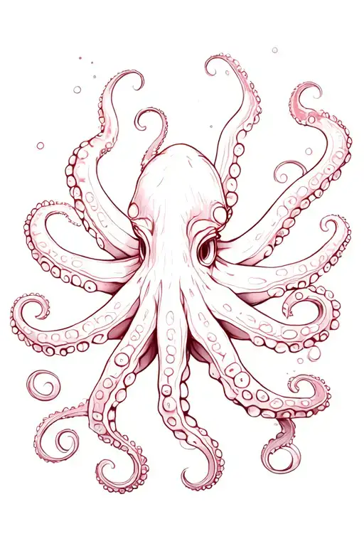 Octopus With Underwater Coral