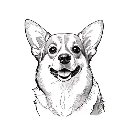 Corgi Ears Outline