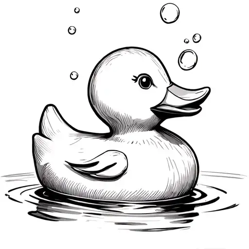 Rubber Duck With Bubbles