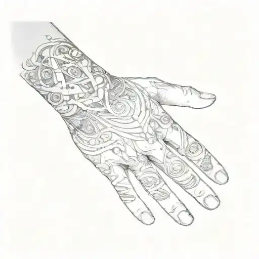A Man's Hand With A Tattoo On It