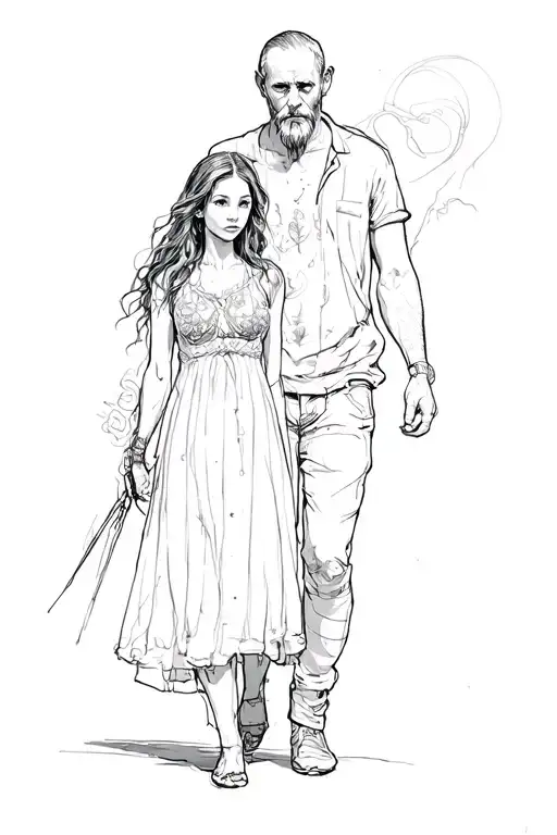 Tribute To Fallen Father From Daughter Shadow Walking