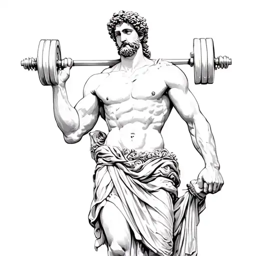 Roman God Lifting Weights