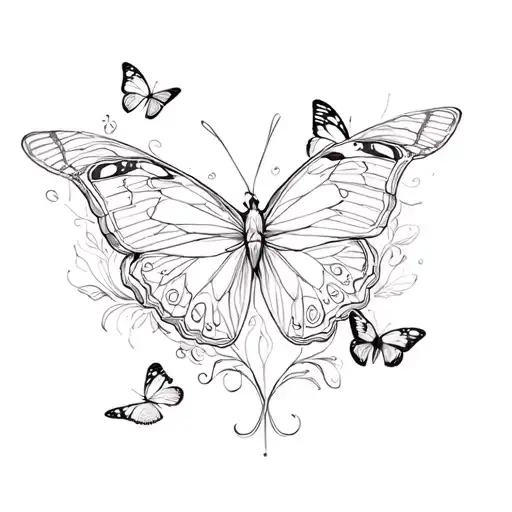 33 With Butterflies Around It