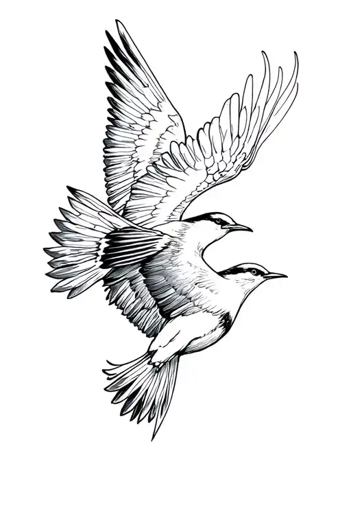 Birds Flying