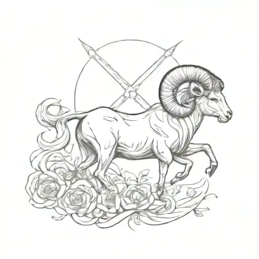 Aries Tattoo With Freedom