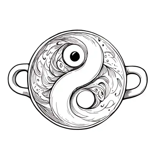 Coffee Cup Ying Yang For Friendship