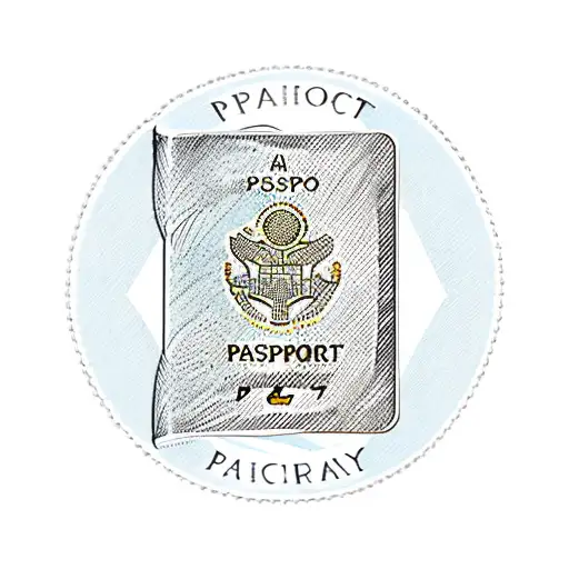 A Sketch-style Design Of A Passport With Stamps From Different Countries