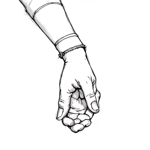 A Hand Holding A Child's Hand