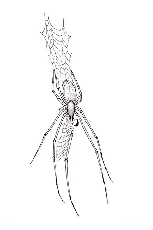 Spider Tatto With Webs Cool
