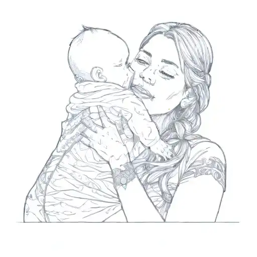 A Woman Holding A Baby