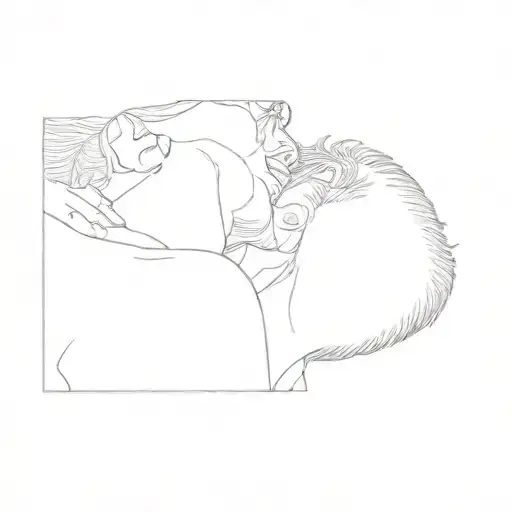 A Man Kissing A Woman