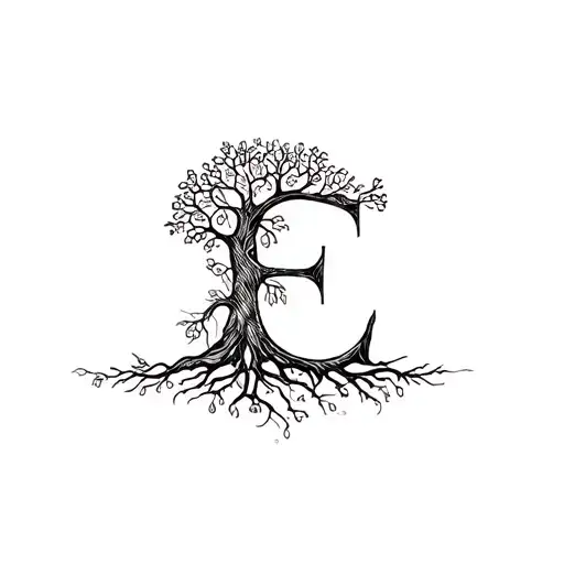 Tree Of Life Comprising Letter E
