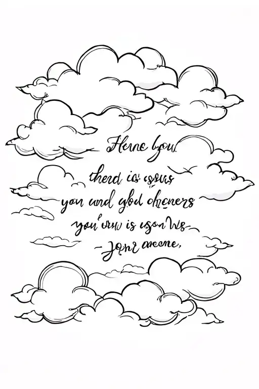 Bible Verse With Clouds Simple Design