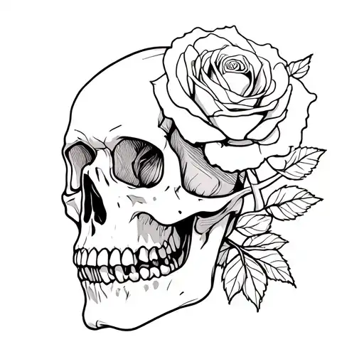 Rose And Skull