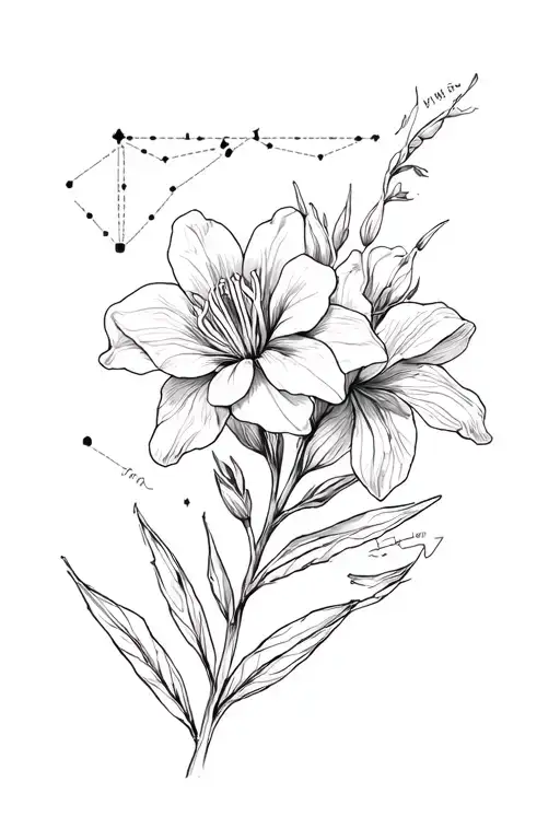 Freesia Bloom & Aries Constellation