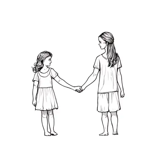 Couple Holding Hands Of Child