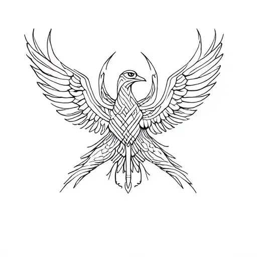 Symmetrical Bird Gemini Symbol Intertwined