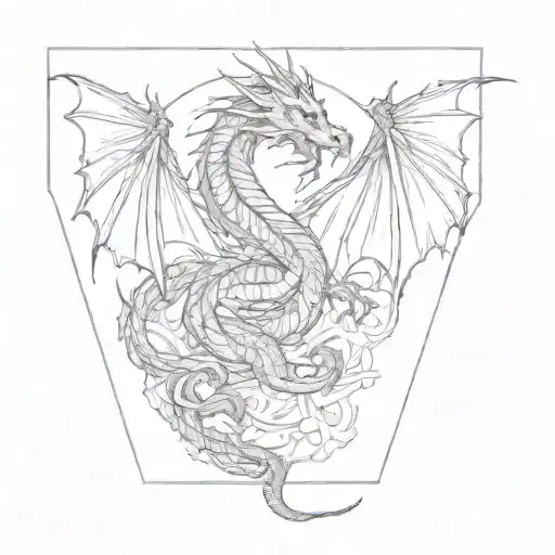 A Tattoo Of A Dragon