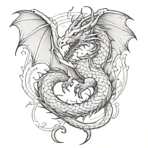 A Tattoo Of A Dragon