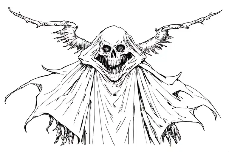 Death Creature With Cape And No Face