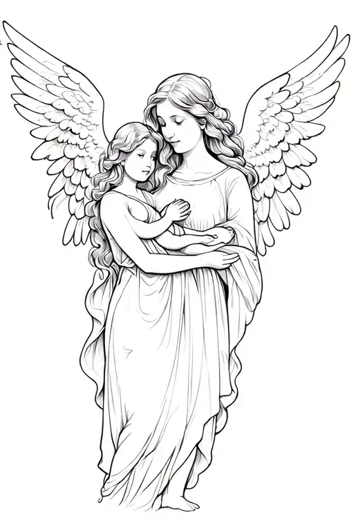 Angel Mom And Baby Angel