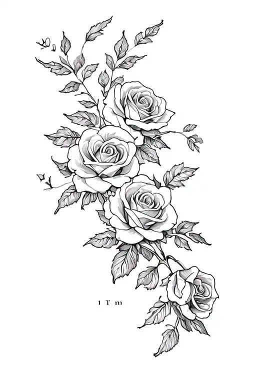 Old Map Tattoo With Roses