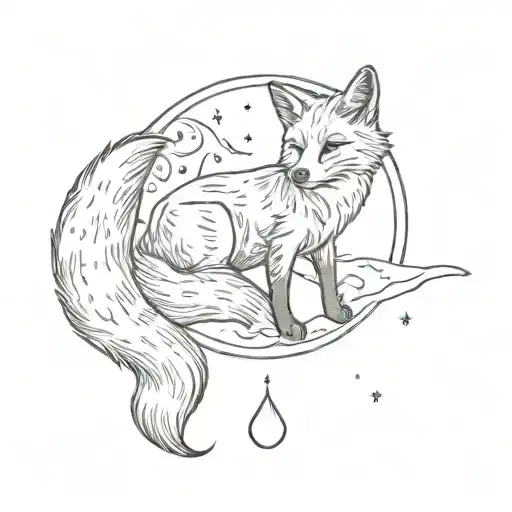 A Fox Sitting On The Moon