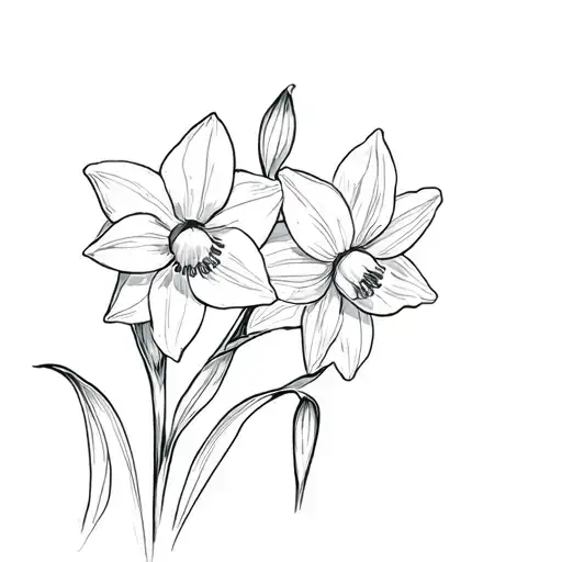 Lilly Violet Daffodils
