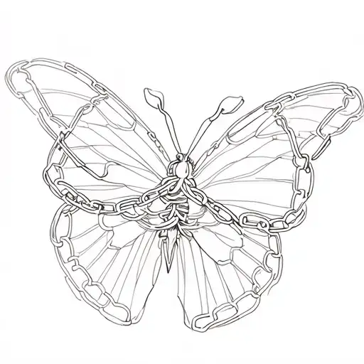 Butterfly With Chains Wrapped