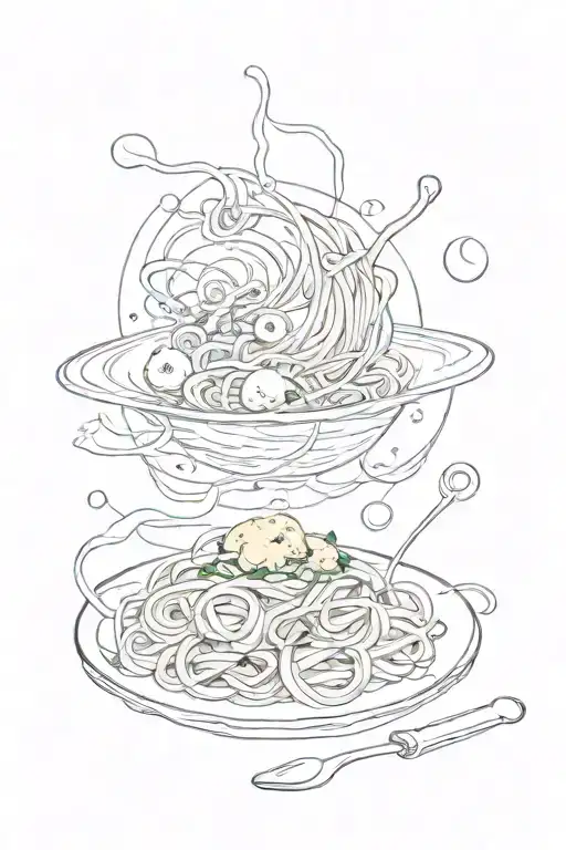 Van Gogh's Moonlit Night Of Spaghetti