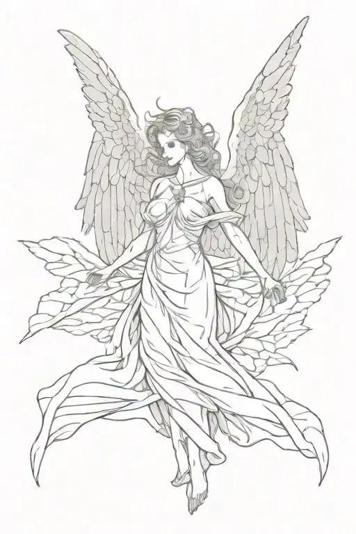Angel With Wings Spread