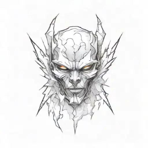 Neck Tattoo Lightning