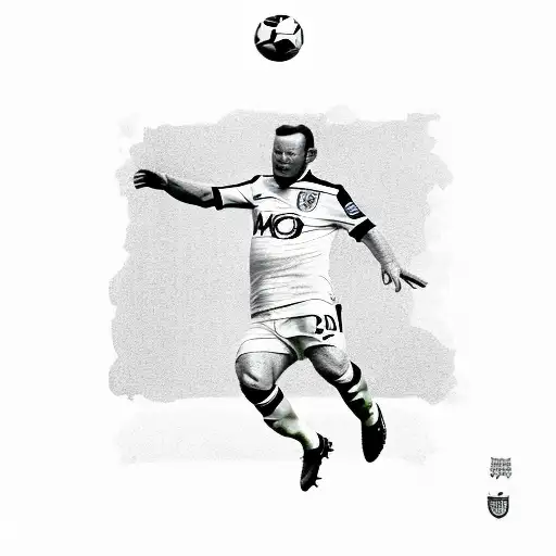 Jersey Number 10 On Background With Wayne Rooney Sliding In The Front