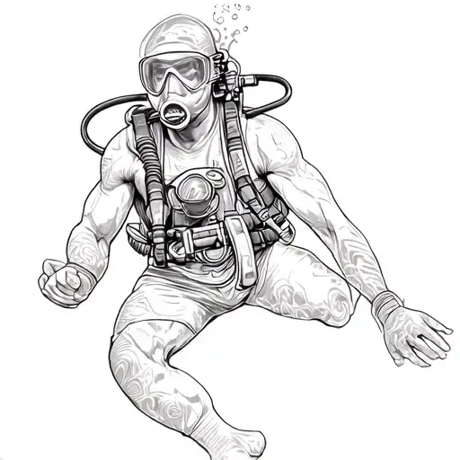 Scuba Diver Fighting